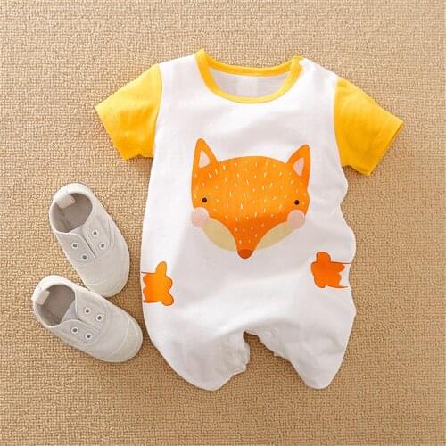 Prowow Dinosaur Baby Romper Summer Newborn Clothes For Baby Boy Cartoon Infant Sleepwear Babies Jumpsuit Casual Newborn Overalls