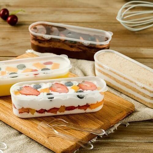Portable Layer Cake Box Heart-shaped Case Leakproof Dessert Containers Cake Shops Cases Delicious Ice Creame Boxes Pudding Box