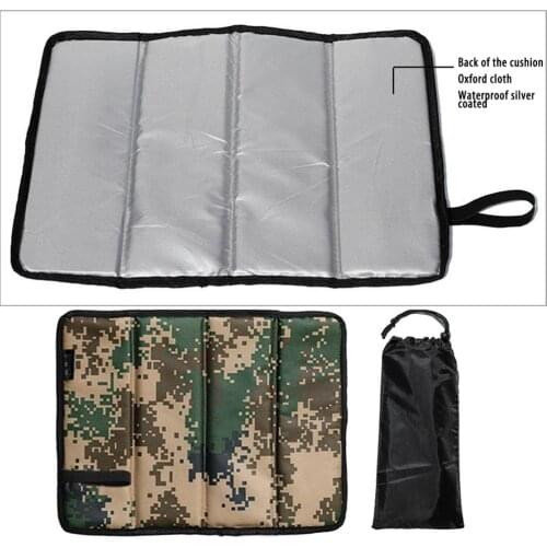 39cm Portable Outdoor Foldable Camping Seat Mat Waterproof Oxford Cloth Beach Picnic Hiking Seat Mat Four-fold Soft Cushion