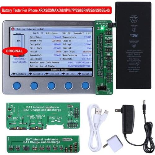 Professional Battery Tester For iPhone XR XS XS MAX 8 8P 7 7P 6SP 6S 6 6P 5 5S 4S Battery Checker Clear Cycle
