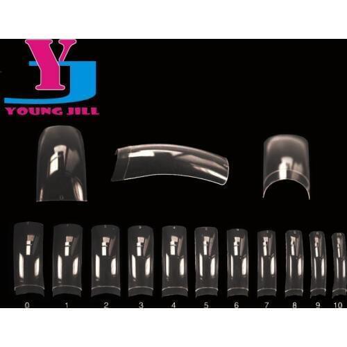 500 PCS Clear False Acrylic Art Nails UV Gel Half French Nail Tips Tools Salon Makeup Set Decorated Transparent Fake Nail