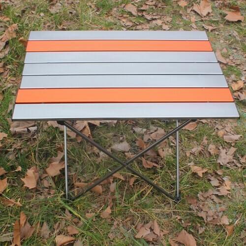 Folding Camping Table, Portable Aluminum Camp Table Lightweight Durable Compact Roll Up Picnic Tables for Travel Fishing