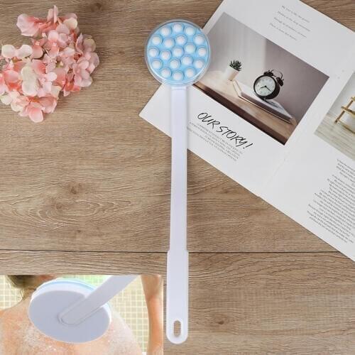 Bath Brush Long Handled Lotion Oil Cream Applicator Body Leg Back Massager Bath Brush Plastics Long Handle Bath Brush