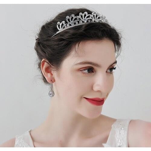 Bridal Crown Headwear Luxury Alloy Rhinestones Inlaid Headband for Female Wedding Birthday Hair Accessories BH