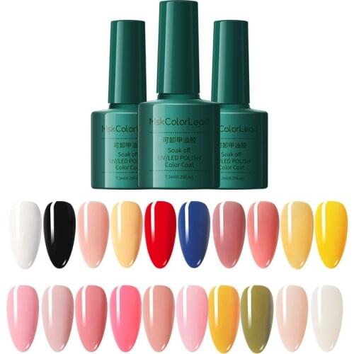 Msk Color Lead 7.3ml UV Nail Gel for Semi Permanent Gel Polish Used for DIY Nail Art Manicure Varnish Soak Off Nail Gel Polish