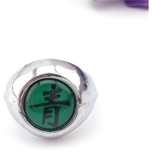 Japanese Hot Anime Cartoon 10 Akatsuki Members Resizable Green Deidara Ring Cosplay