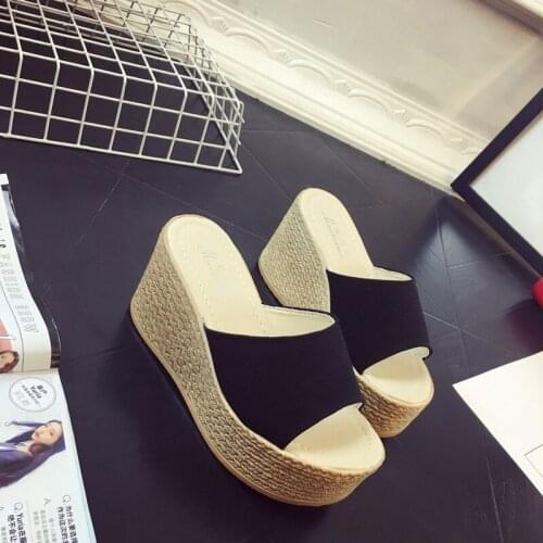 2021 New Ladies Slippers Fashion Thick Bottom Wedges Platform Womens Sandals Light and Comfortable Fish Mouth High Heels