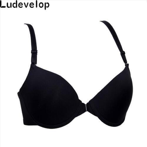 [4color]34 36 38 40 C cup big size large size bra Front button plus size bcd cup womens solid color thin bra lingerie