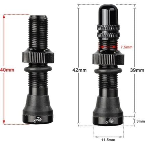 1 Pair Bicycle Valves 40mm Machined Anodized Nipple for MTB Road Bike Tire