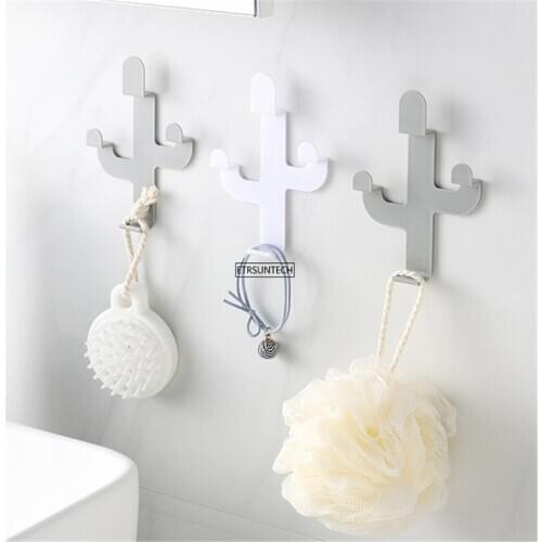 100pcs Hook Strong And Seamless Self-adhesive Hook Home Decoration Kitchen Bathroom Home Kitchen Wall Door Hook Key Holder Rack