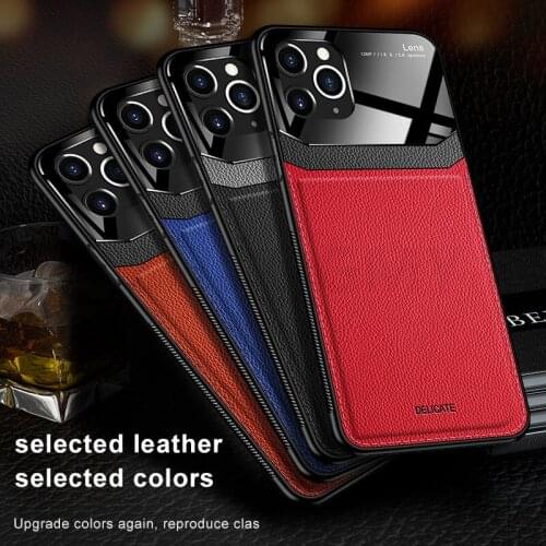 100pcs/lot Back Phone Case For iPhone 12 Mini Pro Max Organic PC Grained Skin Pattern Leather Cover Coque