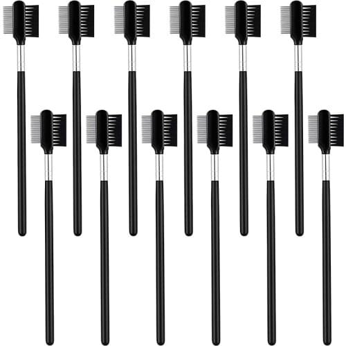 12 Pieces Dog Tear Stain Remover Comb Double-Sided Dog Eye Comb Brush with a Storage Bag Pet Grooming Comb Multipurpose