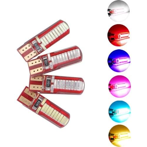 20Pcs T10 W5W 4014 24SMD LED Canbus Error Free Car Bulbs For 168 192 194 2825 Clearance Lamps License Plate Lights 12V