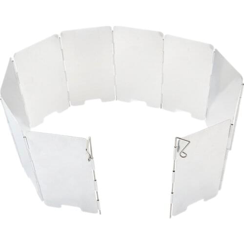 7/8/9 Plates Outdoor Gas Stove Wind Shield Foldable Camping Cooking Burner Windproof Screen Use Alcohol Stoves Windshield