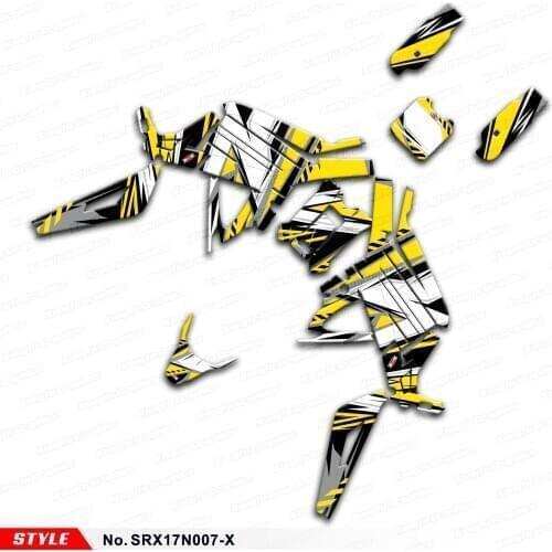 Aftermarket Graphics Motorcycle Decal Stickers Adhesive Vinyl for Sur-Ron Light Bee X S Electric Bike, Style No.SRX17N007-X