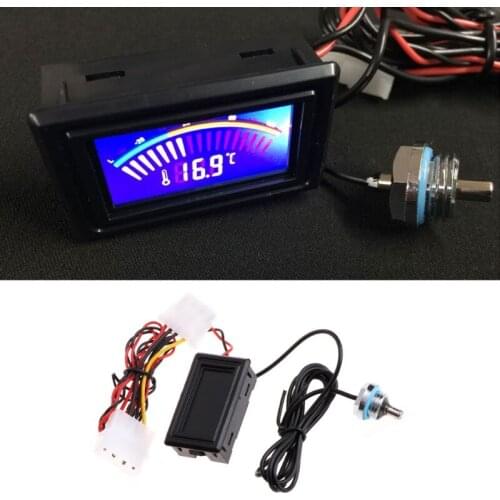 Water Cooling Analog Water Temperature Gauge Meter G1/4 Computer Thermodetector