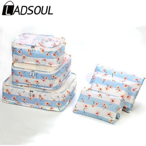 Travel Storage Bag Set Luggage Clothing Finishing underwear Storage Bag Large Capacity Storage Bag Six-piece Set