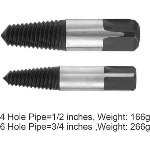 4/6 Hole Pipe 1/2" 3/4" Damaged Wire Screw Extractor Water Pipe Triangle Valve Tap Broken Wire Screw Extractor Remover Tools