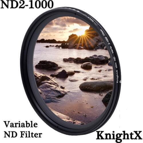 KnightX ND2 to ND1000 Fader Variable ND filter Adjustable For canon nikon 49mm 52mm 55mm 58mm 62mm 67mm 72mm 77mm accessories