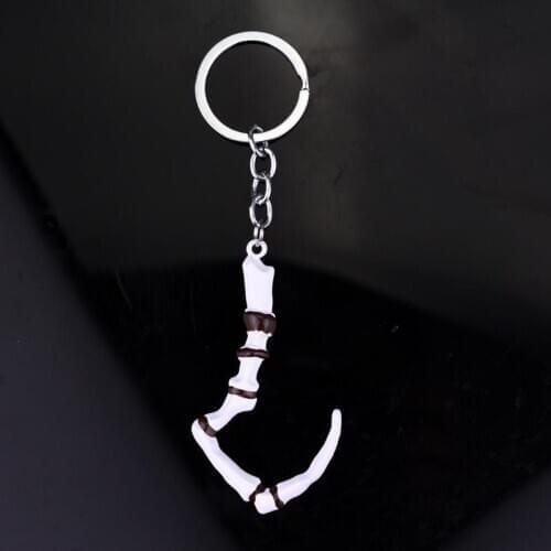 Game Series Dota 2 Cosplay Keychain Butcher Pudge Key Chain Immortal Dragon Talon Hook Alloy Dota2 Keyring For Men Gift