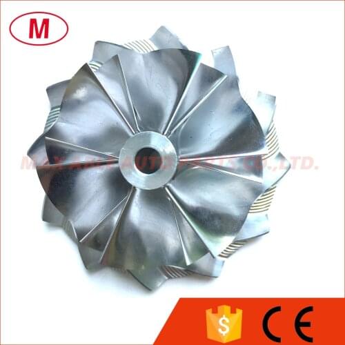 K16 5324-123-2202 49.52/61.98mm 6+6 blades High Performance Turbo Billet Compressor wheel/Aluminum 2618/Milling compressor wheel