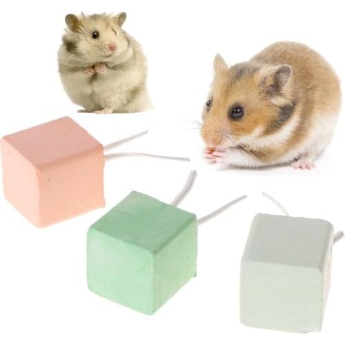 Hamster Teeth Grinding Stone Mineral Calcium Rabbit Rat Squirrel Toys Cube Hang