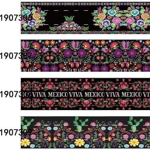 FLRARibbon 3 inch mexican flower ribbon