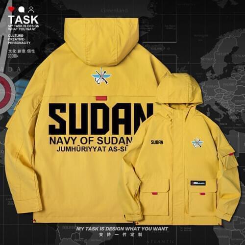 North Sudan Sudanese SDN men jacket hooded Navy logo army fan mens printed casual Military top Tactical coat clothes autumn