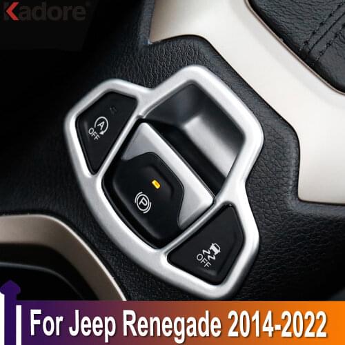 For Jeep Renegade 2014-2016 2017 2018 2019 ABS Matte Hand Brake Button Panel Trim Cover Auto Interior Accessories Car Styling