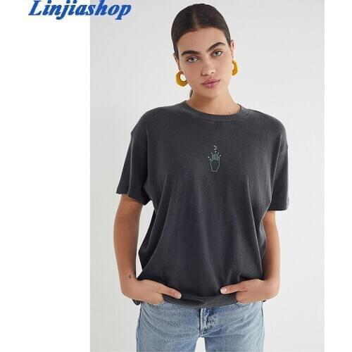 Fashion oversized T-shirts girl high quality soft cotton fabric summer women tees plus size easy fit dropshipping