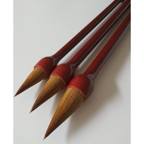 Student Short front garlic wolf hair brush set paint wooden pole beginner painting and calligraphy training class special