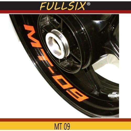 MT 09 Seven colors 8X CUSTOM INNER RIM DECALS WHEEL Reflective STICKERS STRIPES FIT YAMAHA MT-09
