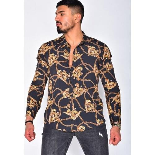 New Men Lapel Neck Loose Button Up Blouse Breathable Streetwear Sexy Shirts Hawaii Fashion Summer Short Sleeve Print Shirt S-3XL