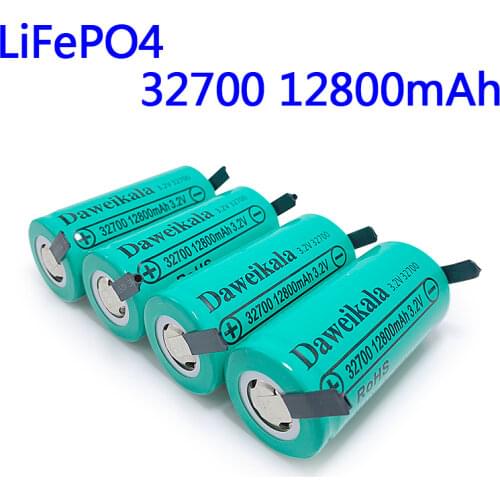 New 100% orignal 3.2V 32700 12800mAh LiFePO4 Battery 35A Continuous Discharge Maximum 55A High power battery+Nickel sheets