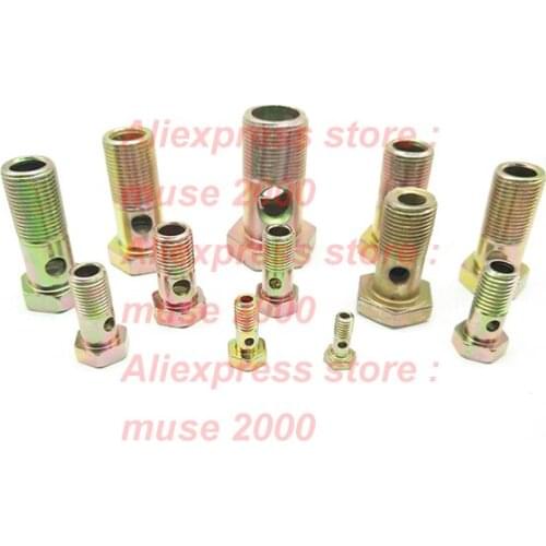 Single double hole M6 M8 M10 M12 M14 m16 m8 hollow screw Diesel engine oil recyle return tubing hinge hydraulic oil bolt Screw