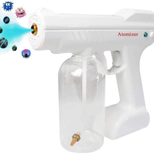 Disinfectant Mist Gun Rechargeable Nano Atomizer Large Capacity Electric Sprayer Nozzle Adjustable Fogger for Home Office Garden