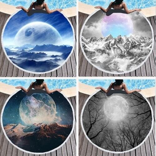 Earth moon sea Fringed beach towel Pareo beach Sea beach towel strandlaken Beach cover up Towel beach Bath towel Beach mat towel