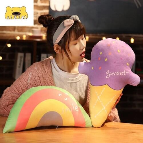 Fish Sun Leaf Rainbow Snow Mountain food plush Ice Cream Cactus Decor Cute Plush Toy Stuffed Toy Children Birthday Gifts Plushie