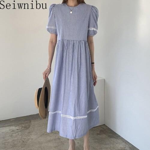 Seiwnibu Summer Short Sleeve Dresses