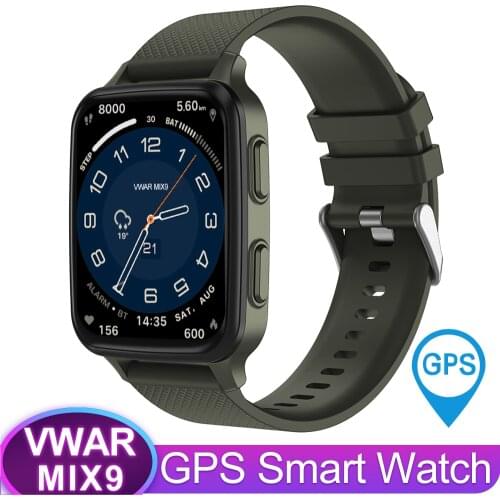 GPS Smart Watch Vwar MIX9 2021 with Body Temperature Heart Rate Outdoor Sport Fitness Tracker Smartwatch Men for IOS Android