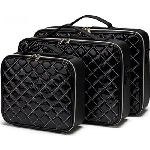 Storage Bag Nail Tool Box Suitcases Cosmetic Bag for Makeup Organizer Travel Beauty High Quality Pu Leather
