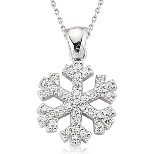 Tevuli 925 Sterling Silver Snowflake Lady Necklace