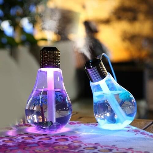 Light Bulb Air Humidifier Ultrasonic Diffuser Aromatherapy USB Aroma Diffuser Electric Distributor Difusor Mini Fogger LED Home