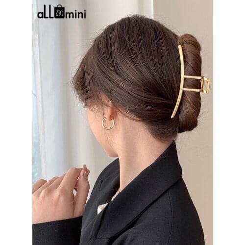 ALLmini Women Barrettes Metal Hair Claw Girls Ornaments Crab Bands Ladies Hairgrip Headwear Hair Accessories Hairclips Hairpins