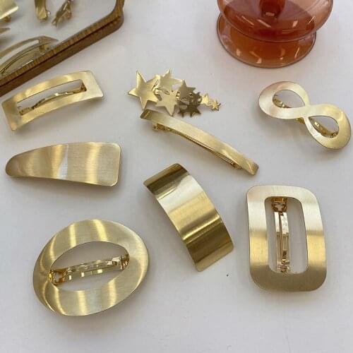 Women Girls Retro Elegance Alloy Star Geometry Ornament Hair Clips Ladies Lovely Barrettes Hairpins Female Hair Accessories