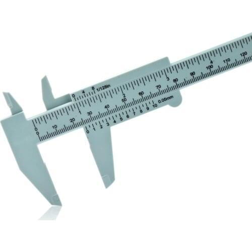 1pc 0-150mm Mini caliper Double Rule Scale Plastic Vernier Caliper Measuring Student Tool Ruler High Quality plastic Ruler Tool