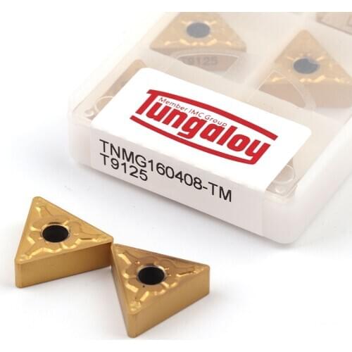 10PCS Tungaloy TNMG160408 TM T9125 High quality carbide outer External turning tool CNC lathe tool free shipping