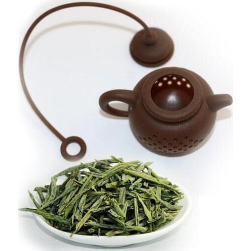 100pcs New Creative Silicone Tea Bag tea pot shape tea Filter Infusers safe clean