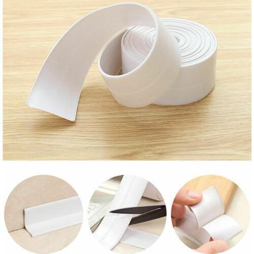 2PCS 3.2M Bath Wall Sealing Strip Self-Adhesive Kitchen Caulk Repair Tape Bathroom Kitchen Bathroom Mildewproof Tape