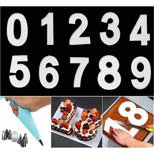 9pcs Digital Cake Mold Free Combination Digital Template Baking Tools Supplies Diy Birthday Cake Design Pastry Tools Accessorie